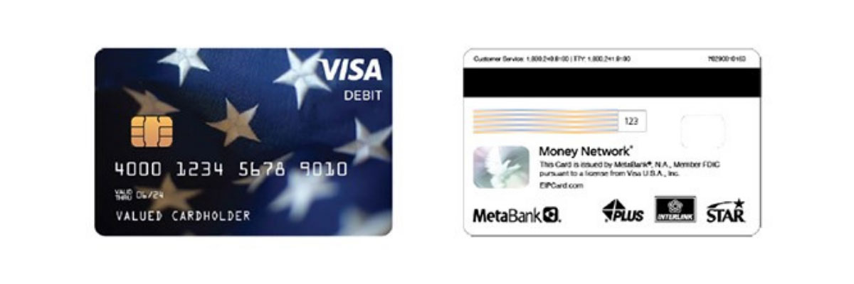 Photo of debit card.